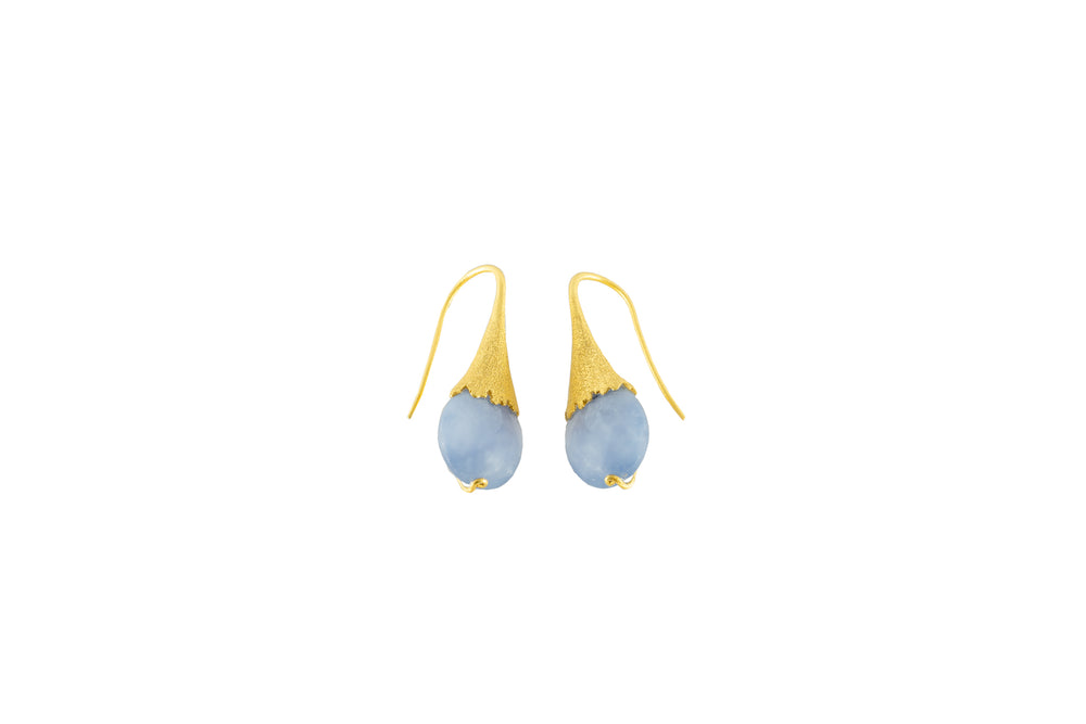 Bespoke Blue Chalcedony Earrings